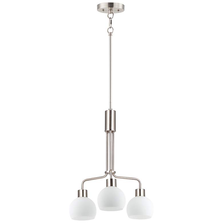 Image 2 Maxim Coraline 21" Wide Satin Nickel 3-Light Chandelier