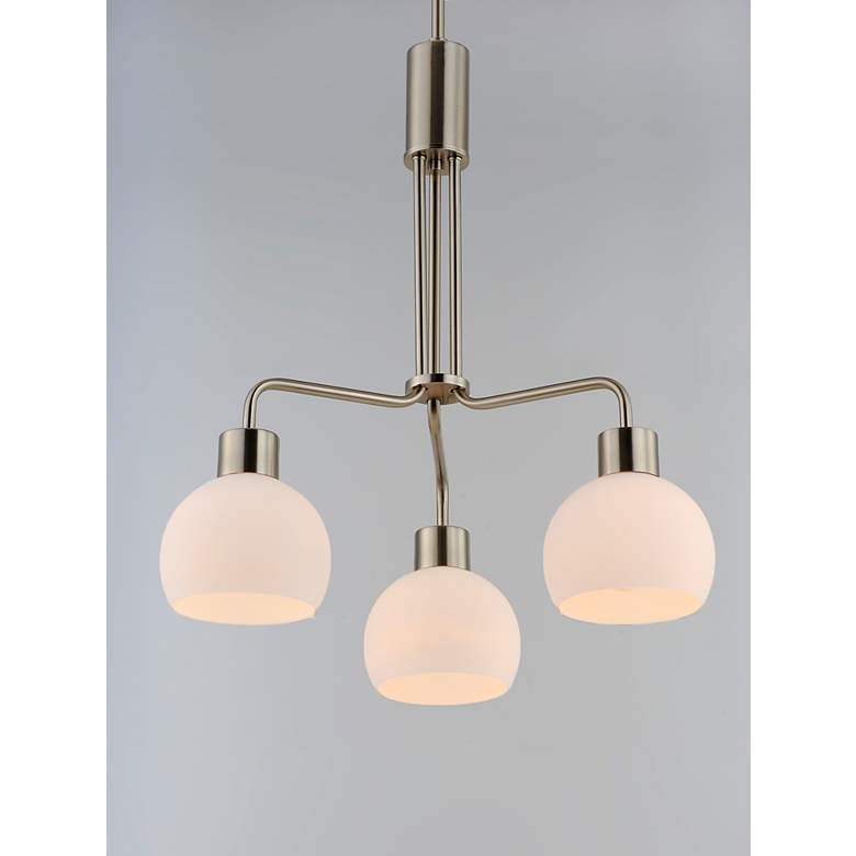 Image 1 Maxim Coraline 21" Wide Satin Nickel 3-Light Chandelier
