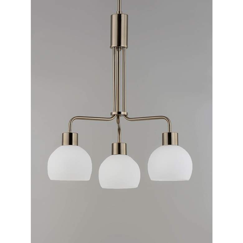 Image 4 Maxim Coraline 21" Wide Satin Nickel 3-Light Chandelier more views