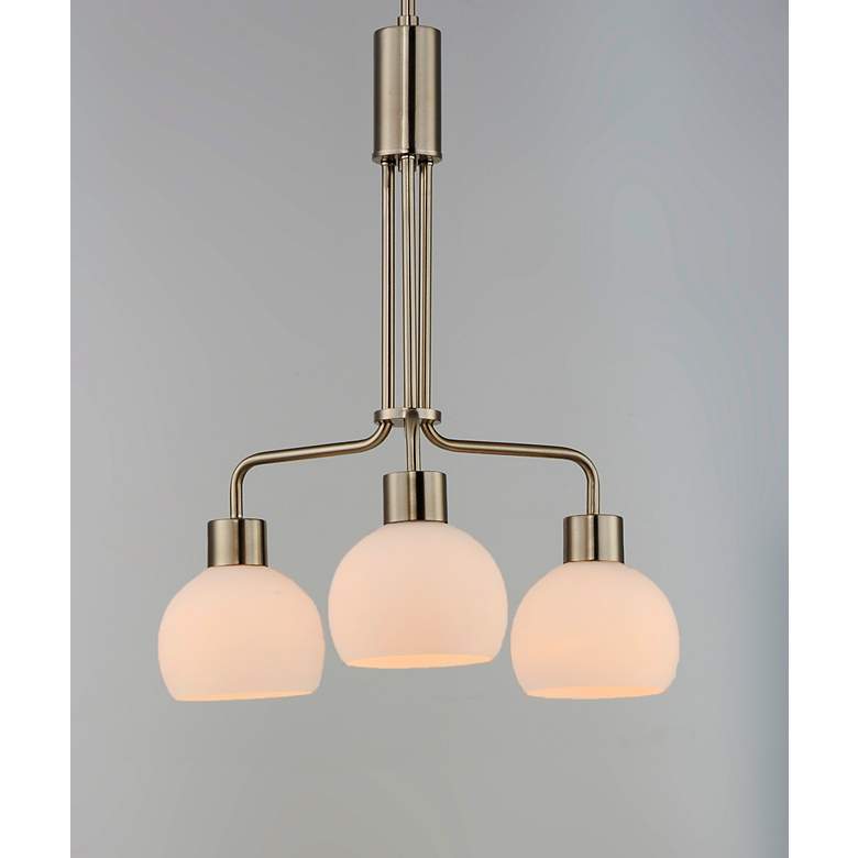 Image 5 Maxim Coraline 21" Wide Satin Nickel 3-Light Chandelier more views