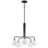 Maxim Coraline 26.8" Wide Bronze and White Glass Modern Chandelier