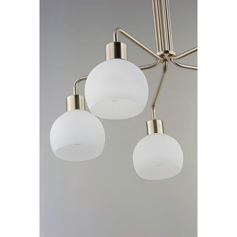 Image 3 Maxim Coraline 26 3/4" Wide Satin Nickel 5-Light Chandelier more views