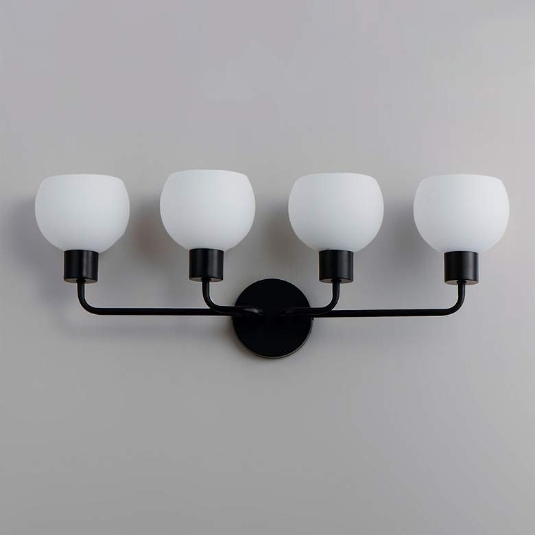 Image 3 Maxim Coraline 29 1/2" Wide Black 4-Light Bath Light more views