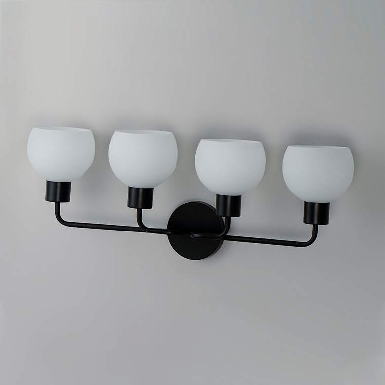 Image 4 Maxim Coraline 29 1/2 inch Wide Black 4-Light Bath Light more views