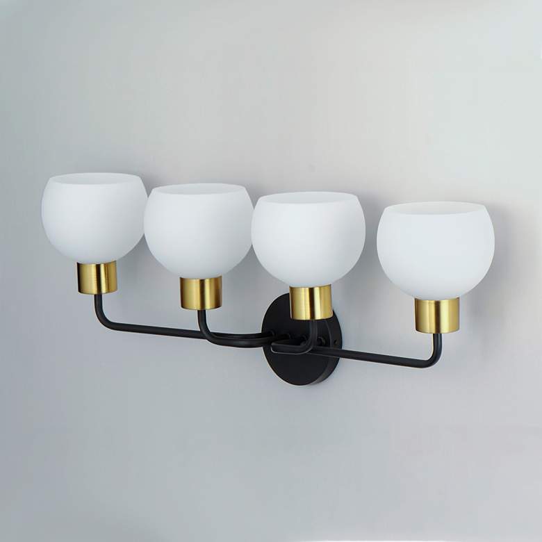 Image 3 Maxim Coraline 29 1/2" Wide Bronze Rupert 4-Light Bath Light more views