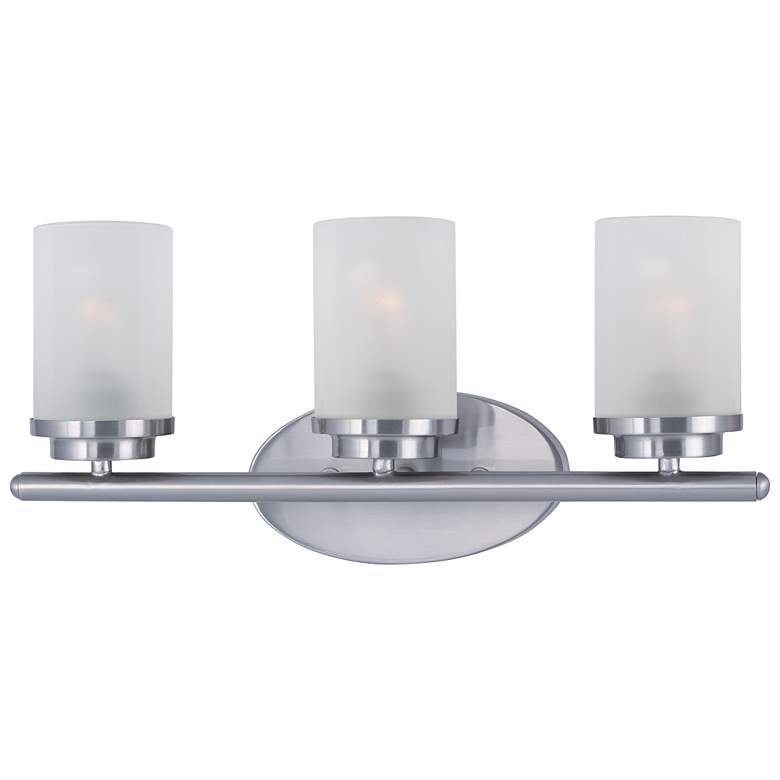 Image 1 Maxim Corona 19 1/4"W Satin Nickel 3-Light Vanity Bath Light