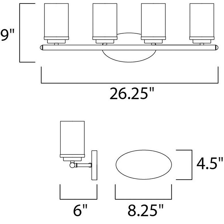 Image 2 Maxim Corona 26" Wide Oil Rubbed Bronze 4-Light Bath Vanity more views