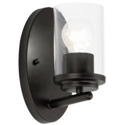 Maxim Corona 8 1/4" High Black Wall Sconce