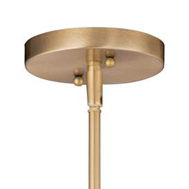 Image4 of Maxim Coronet 12" Wide Satin Brass White Globe Orb Modern Mini Pendant more views