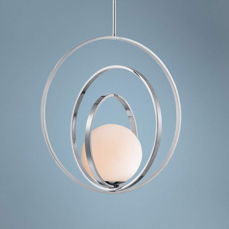 Image 1 Maxim Coronet 17 1/2" Wide Polished Chrome Pendant Light