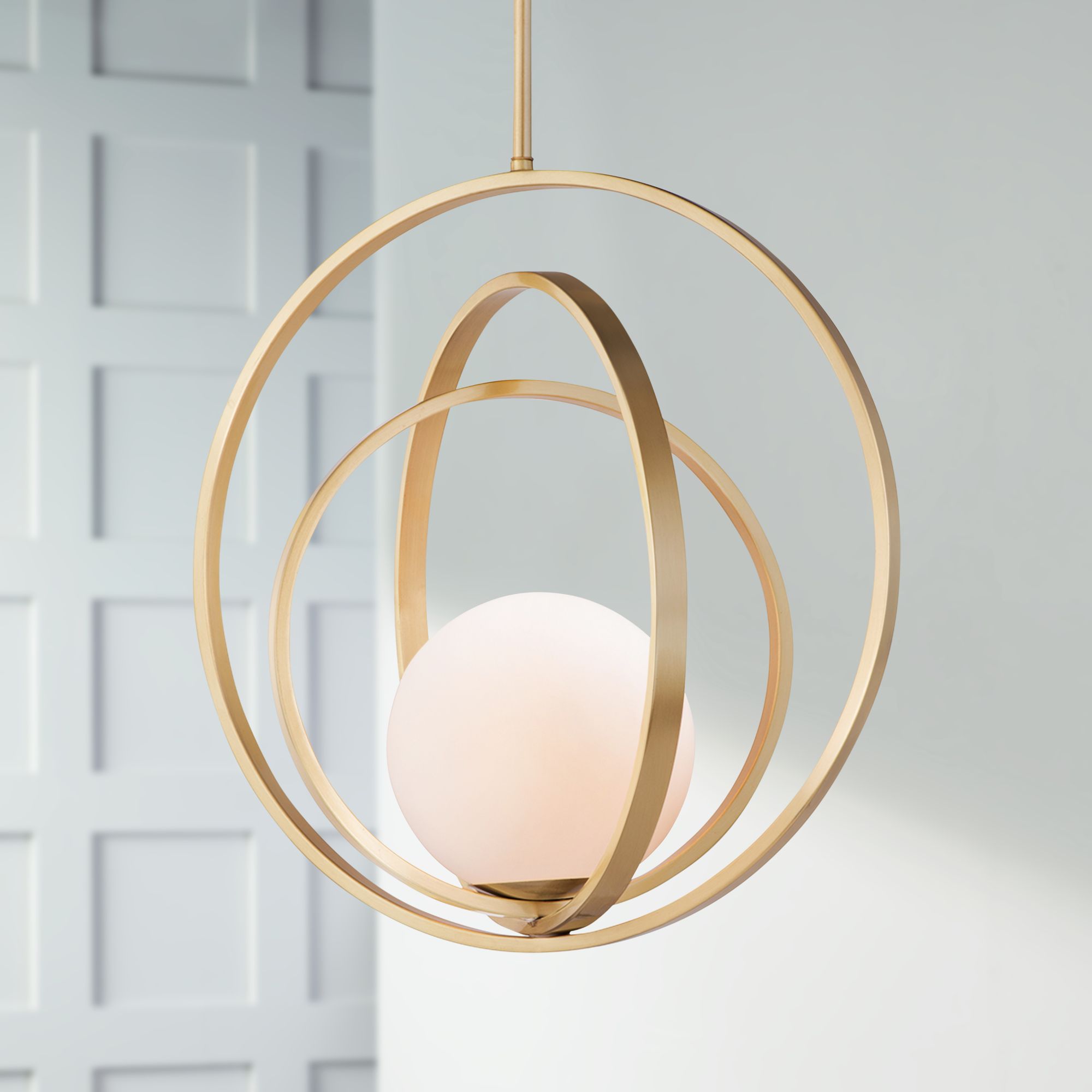 satin brass pendant