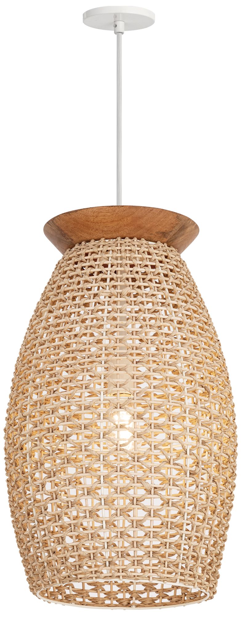 Image 2 Maxim Cotswold 14" Wide Natural Large 1-Light Pendant
