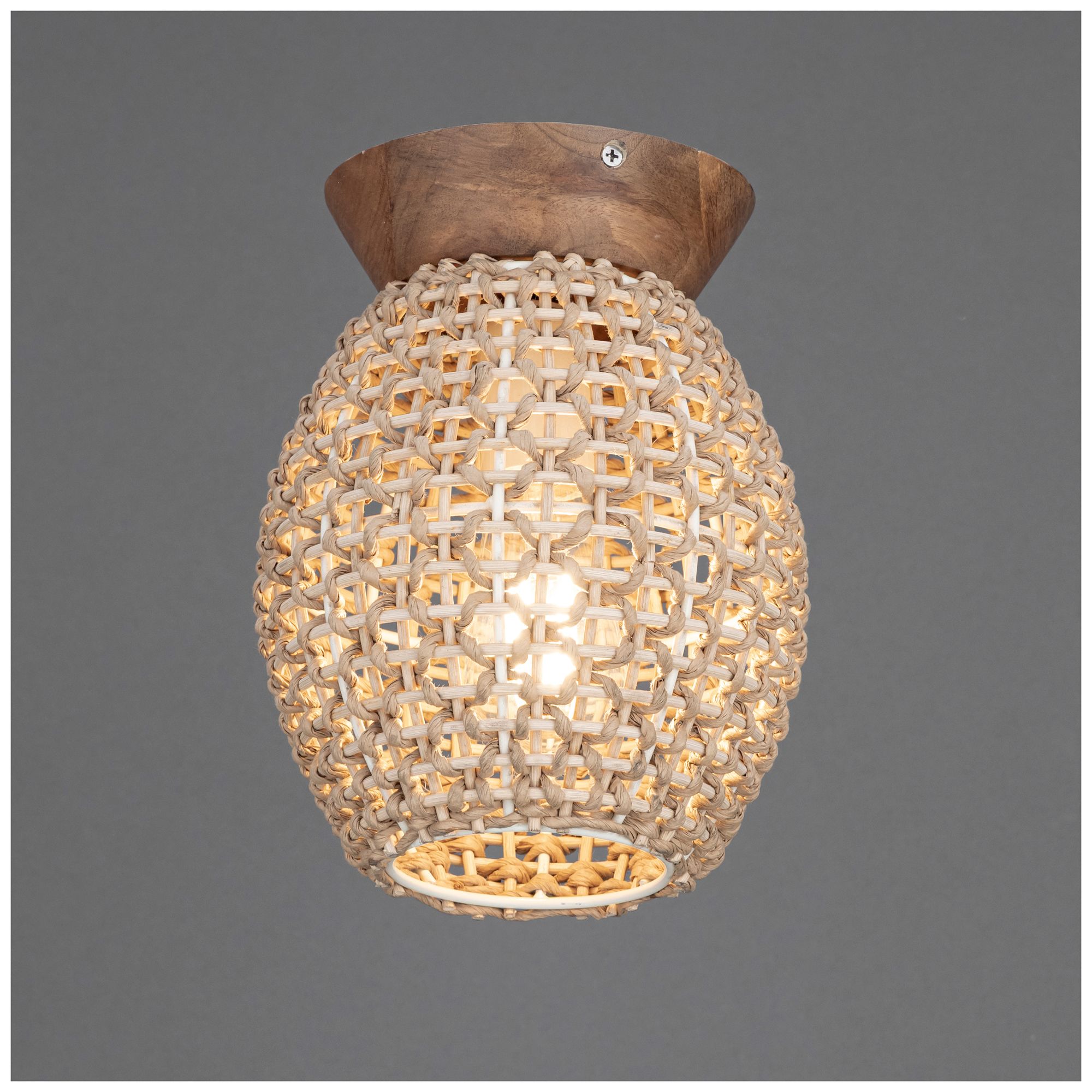 Image 4 Maxim Cotswold 8" Wide Natural Ceiling Light more views