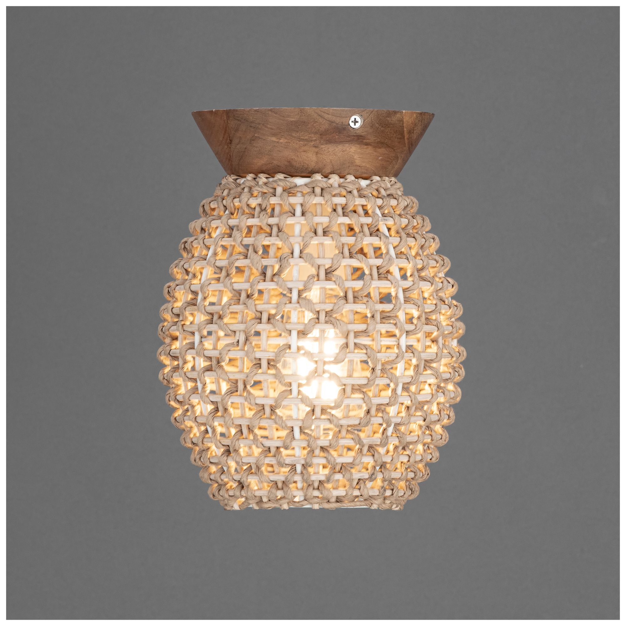 Image 5 Maxim Cotswold 8" Wide Natural Ceiling Light more views