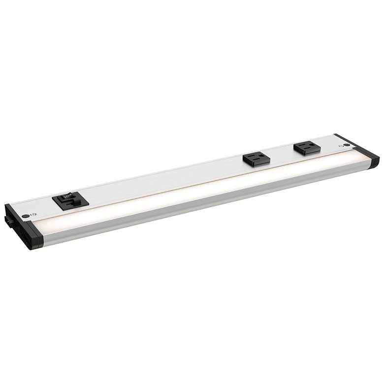 Image 1 Maxim CounterMax 5K 18" Satin Nickel LED Under Cabinet w 3 Prong