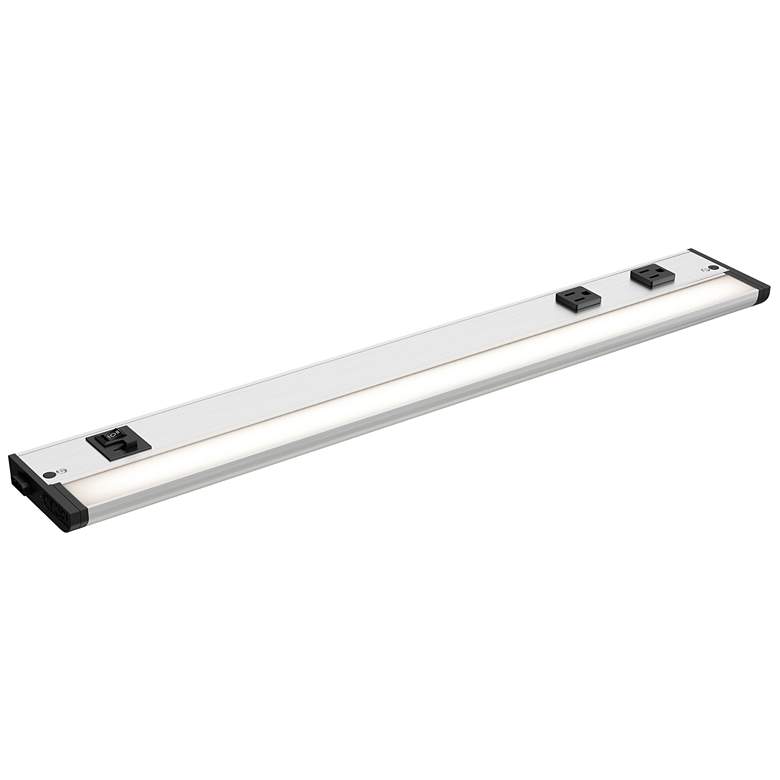 Image 1 Maxim CounterMax 5K 24" Satin Nickel LED Under Cabinet w 3 Prong