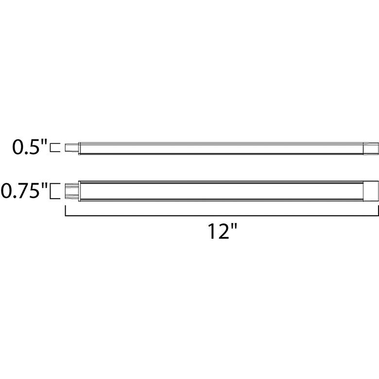 Image 6 Maxim CounterMax MX-L-24-SS 12"W Aluminum LED Under Cabinet Light more views