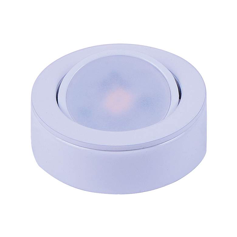 Image 1 Maxim CounterMax MX-LD-AC 2.75" Wide White Under Cabinet Light Disc