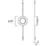 2_Maxim CounterMax MX-LD-AC 2.75" Wide White Under Cabinet Light Disc more views