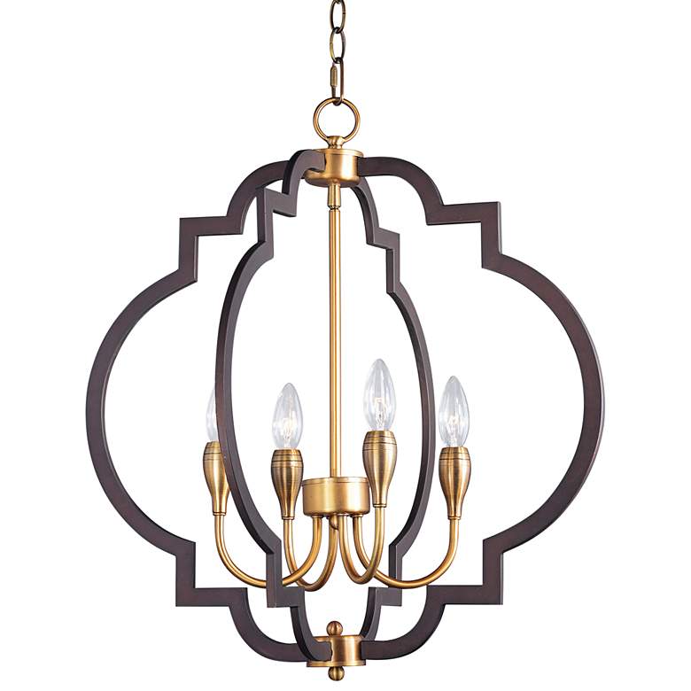 Image 2 Maxim Crest 22 1/4 inch W Oil Rubbed Bronze and Antique Brass Chandelier