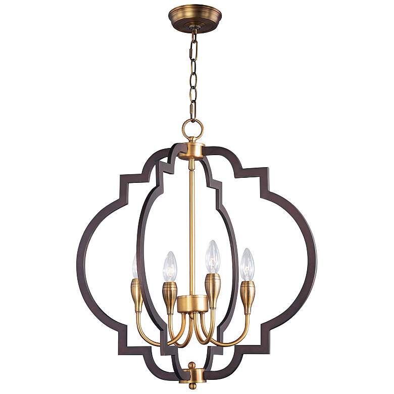Image 4 Maxim Crest 22 1/4 inch W Oil Rubbed Bronze and Antique Brass Chandelier more views