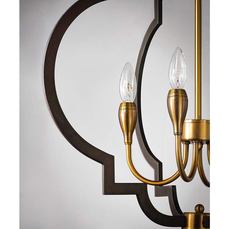 Image 4 Maxim Crest 22 1/4" W Oil Rubbed Bronze and Antique Brass Chandelier more views
