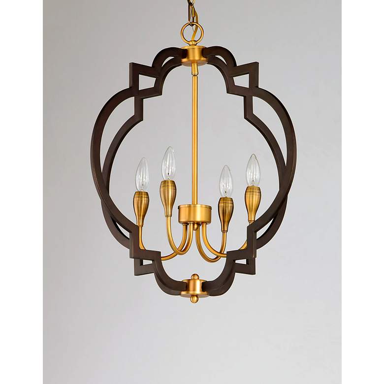 Image 5 Maxim Crest 22 1/4" W Oil Rubbed Bronze and Antique Brass Chandelier more views