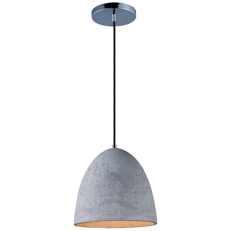 Image 2 Maxim Crete 12" Wide LED Large Concrete Dome Modern Mini Pendant
