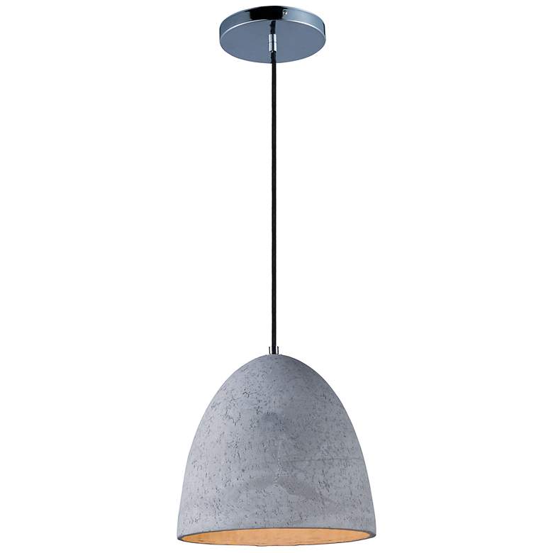 Image 2 Maxim Crete 12 inch Wide LED Large Concrete Dome Modern Mini Pendant