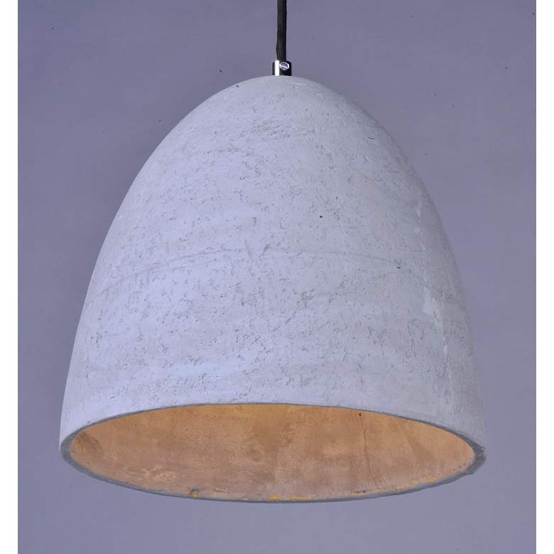 Image 3 Maxim Crete 12 inch Wide LED Large Concrete Dome Modern Mini Pendant more views