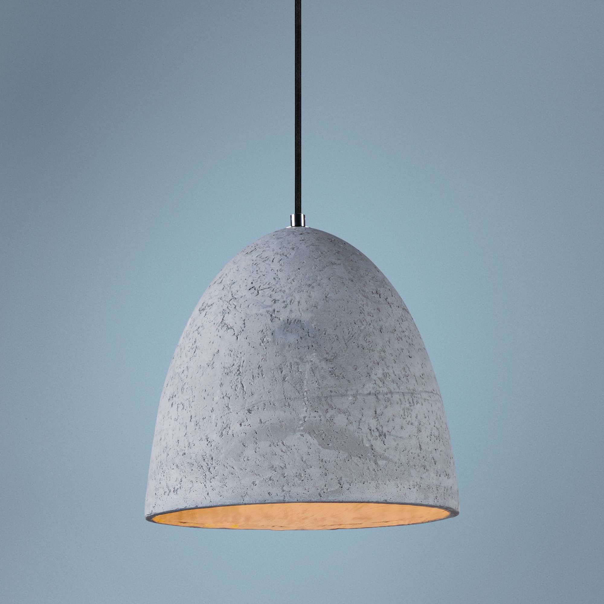 Large concrete pendant deals light