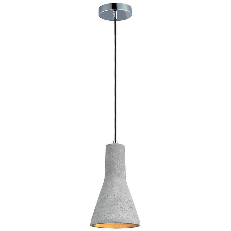 Image 2 Maxim Crete 7 1/4 inch Wide Concrete Bell LED Mini Pendant