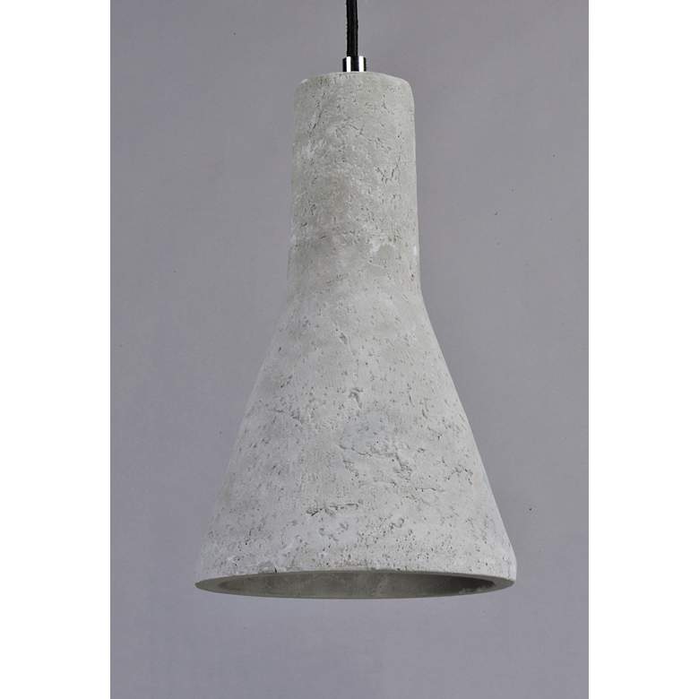 Image 3 Maxim Crete 7 1/4 inch Wide Concrete Bell LED Mini Pendant more views