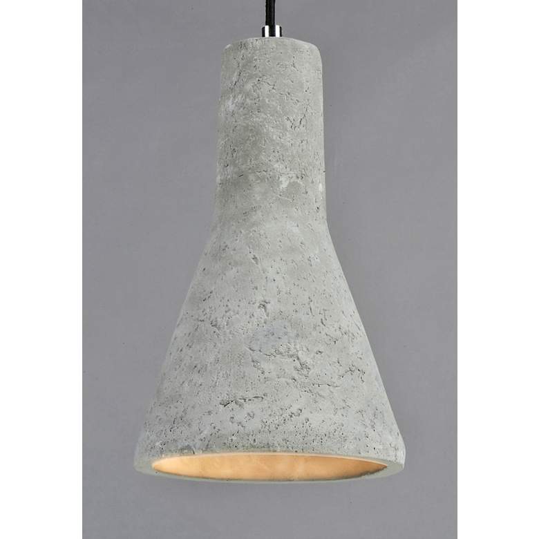 Image 4 Maxim Crete 7 1/4" Wide Concrete Bell LED Mini Pendant more views
