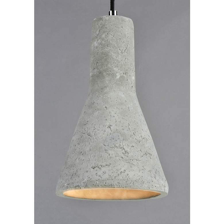 Image 4 Maxim Crete 7 1/4 inch Wide Concrete Bell LED Mini Pendant more views