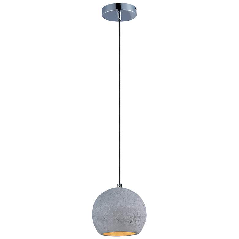 Image 2 Maxim Crete 7"W 1-Light LED Concrete Dome Mini Pendant