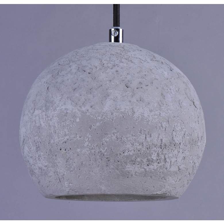 Image 3 Maxim Crete 7 inchW 1-Light LED Concrete Dome Mini Pendant more views