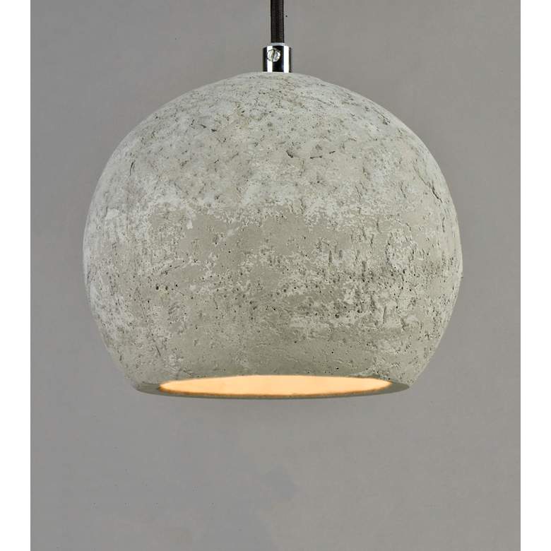 Image 4 Maxim Crete 7 inchW 1-Light LED Concrete Dome Mini Pendant more views