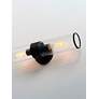 4_Maxim Crosby 19.5" Wide 2-Light Black and Clear Glass Wall Sconce more views