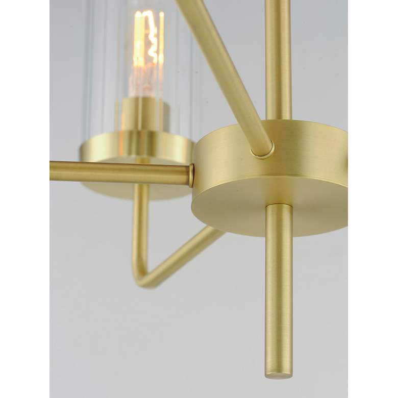 Image 5 Maxim Crosby 24" Wide Satin Brass 5-Light Chandelier more views