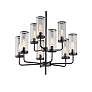 4_Maxim Crosby 28" Wide Matte Black Metal 9-Light Chandelier more views