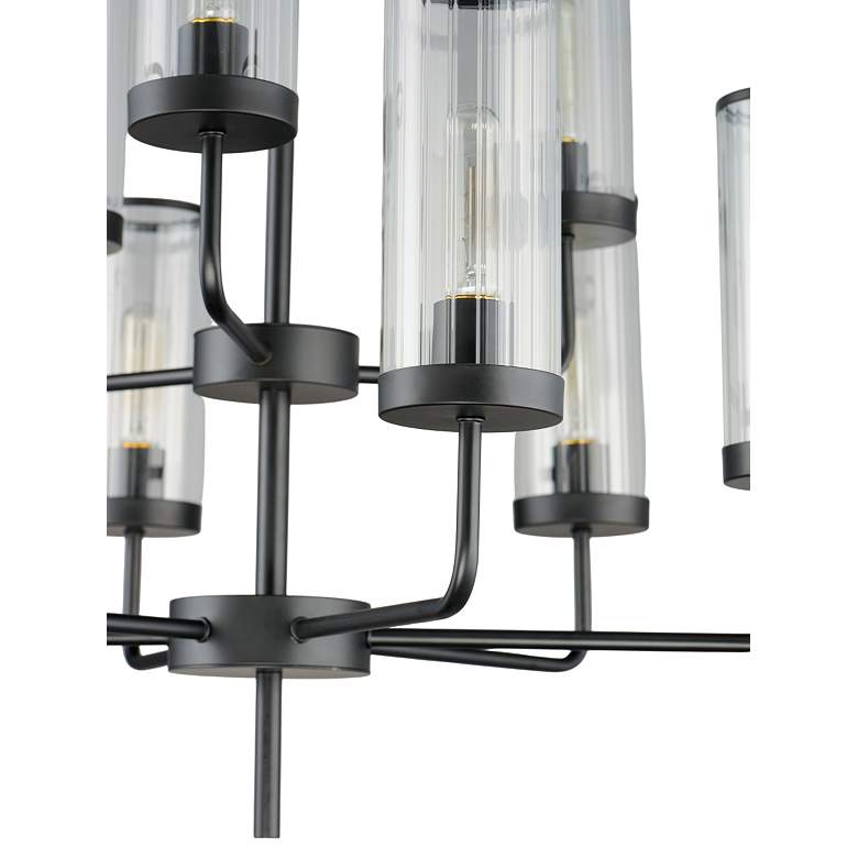 Image 5 Maxim Crosby 28" Wide Matte Black Metal 9-Light Chandelier more views