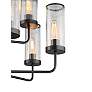 6_Maxim Crosby 28" Wide Matte Black Metal 9-Light Chandelier more views