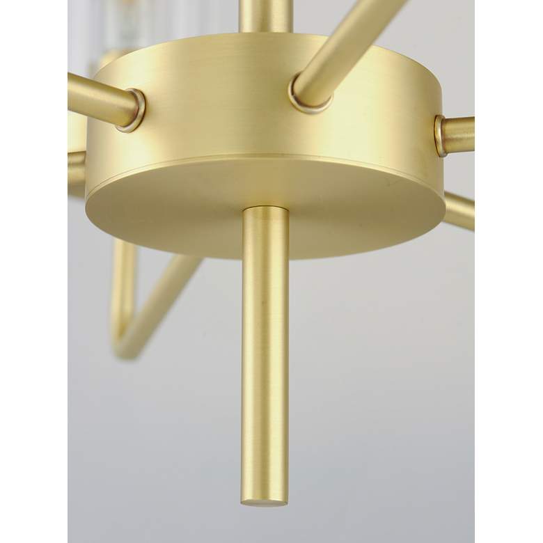 Image 4 Maxim Crosby 28" Wide Satin Brass 9-Light Chandelier more views