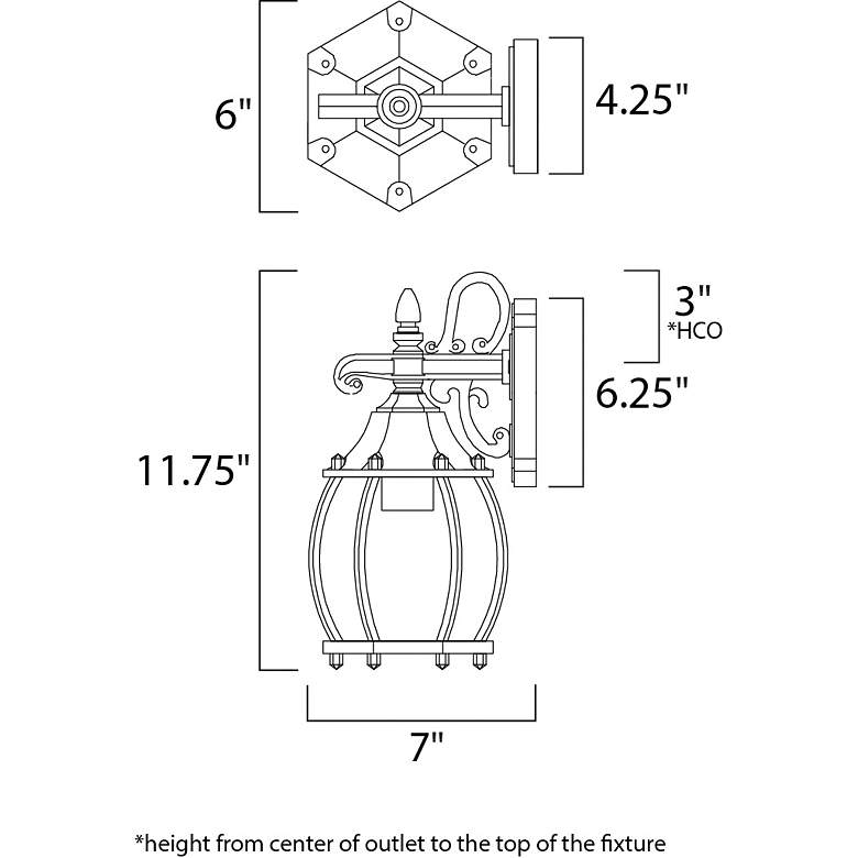 Image 2 Maxim Crown Hill 11 3/4" High Black Outdoor Wall Light more views