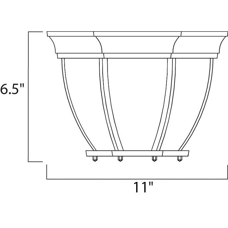 Image 3 Maxim Crown Hill 11" Traditional Black Outdoor Porch Ceiling Light more views