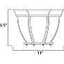 3_Maxim Crown Hill 11"W White 3-Light Outdoor Ceiling Light more views