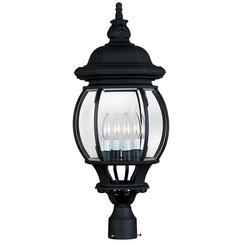 Image 1 Maxim Crown Hill 27" High Black 4-Light Outdoor Post Light