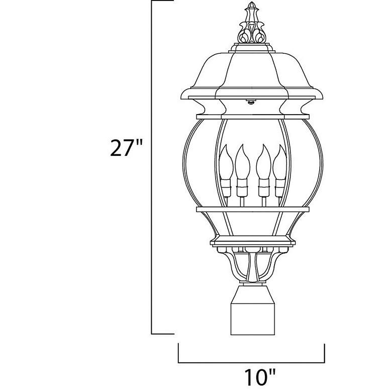 Image 2 Maxim Crown Hill 27" High Black 4-Light Outdoor Post Light more views