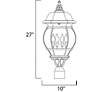 2_Maxim Crown Hill 27" High Black 4-Light Outdoor Post Light more views